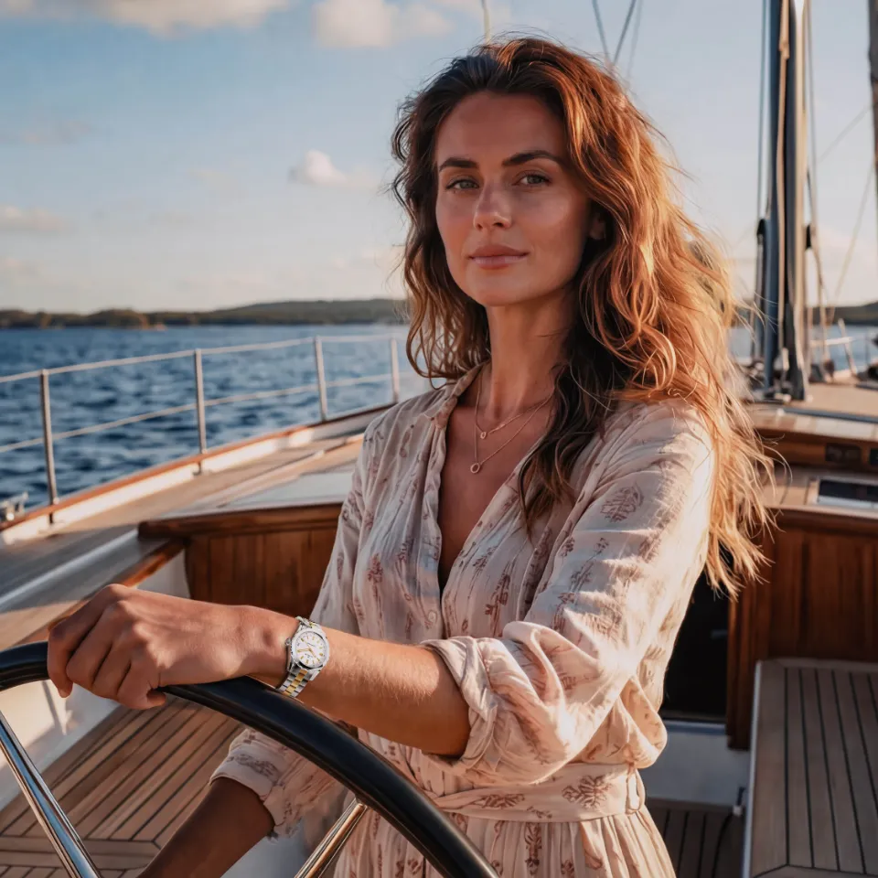 Edox Delfin The Original Date Ladies Armbanduhr