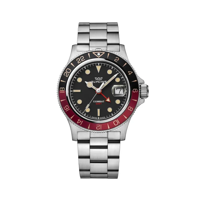 Glycine Combat Sub Sport GL1055 GMT-Uhr schwarz 42mm