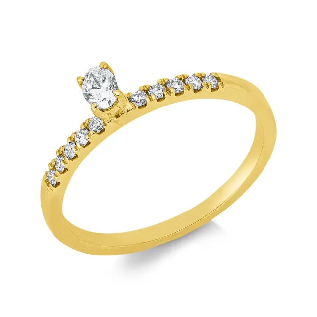 Hans Lorenz Solitaire mit Besatz Ring