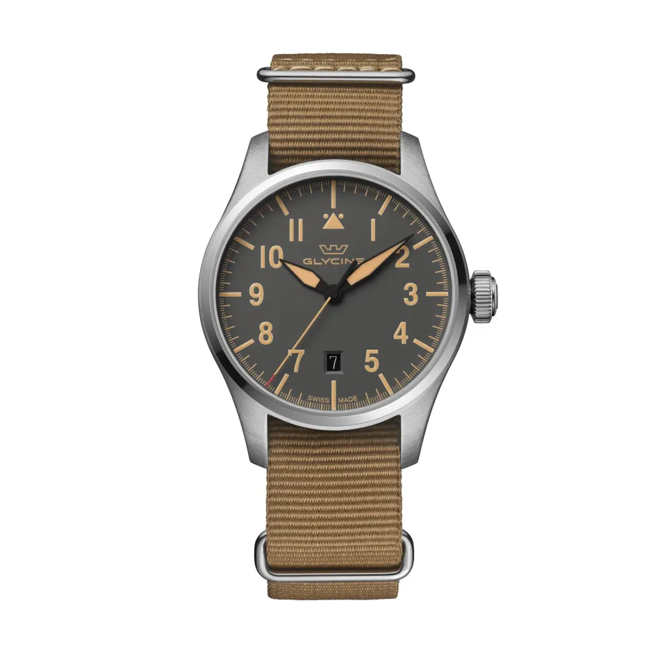 Glycine Airpilot GL0515 Herrenuhr 41mm grau Quarz