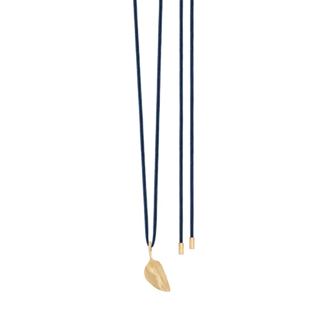 Hans Lorenz Seidenband mit Endstücken Gelbgold 750