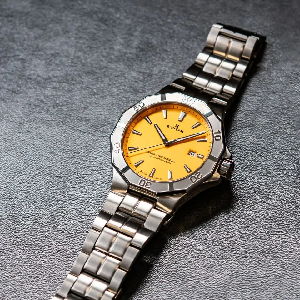 Edox Delfin Date Armbanduhr mit Datum