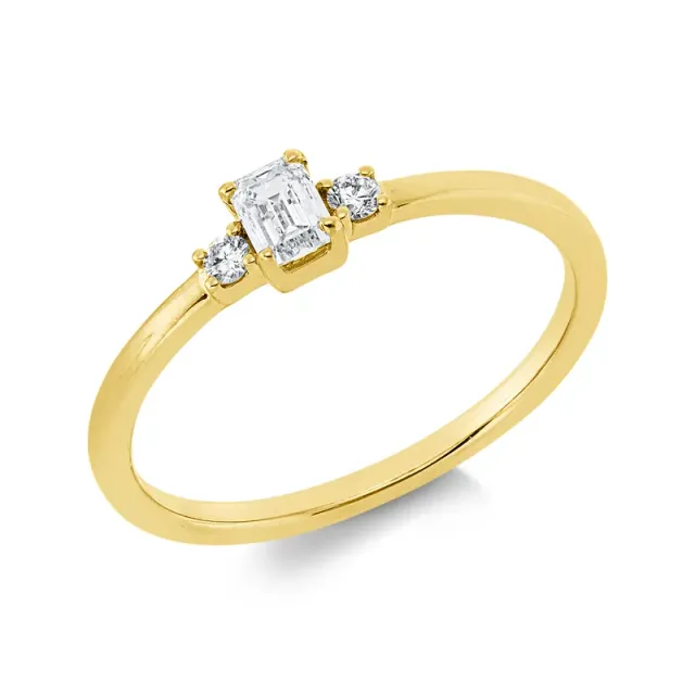 Hans Lorenz Solitaire mit Besatz Ring