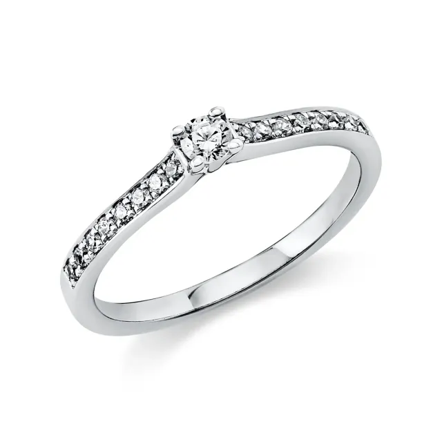 Hans Lorenz Solitaire mit Besatz Ring