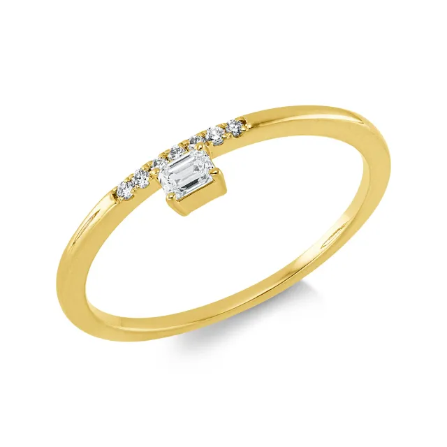 Hans Lorenz Solitaire mit Besatz Ring