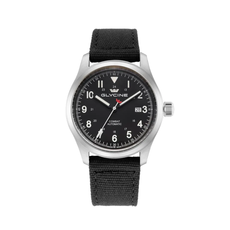 Glycine Combat Field GL0560 42 mm Automatik-Felduhr schwarz
