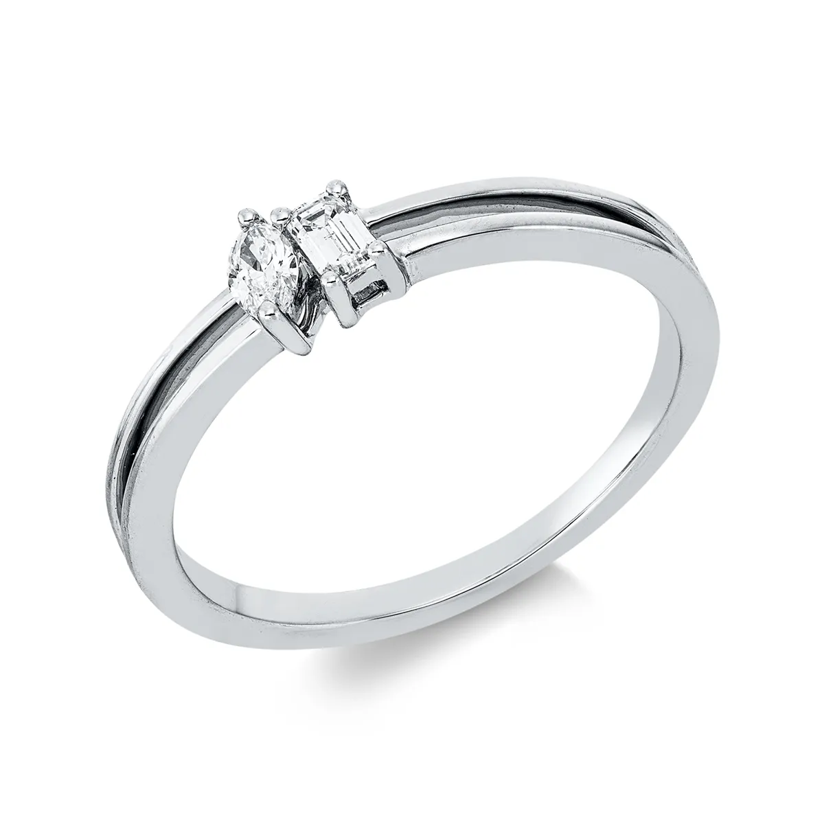 Hans Lorenz Baguette Ring Brillanten