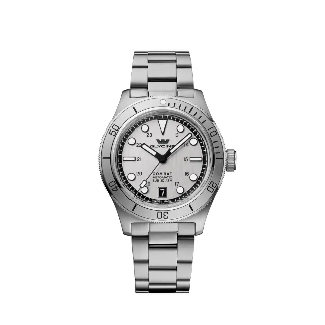 Glycine Combat Sub Sport GL0539 Taucheruhr 39 mm silber