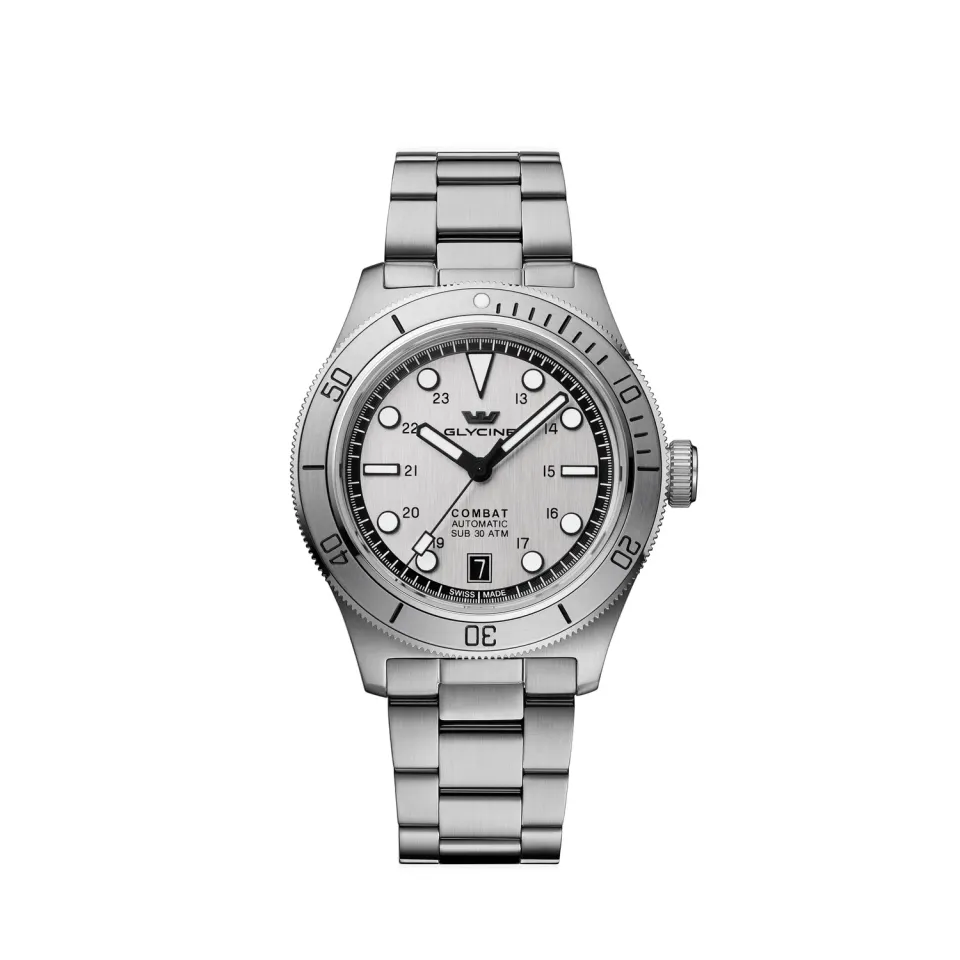 Glycine Combat Sub Sport GL0539 Taucheruhr 39 mm silber