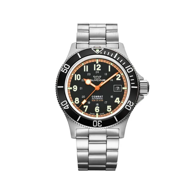 Glycine Combat Sub GL0249 Herrenuhr schwarz Automatik 42mm