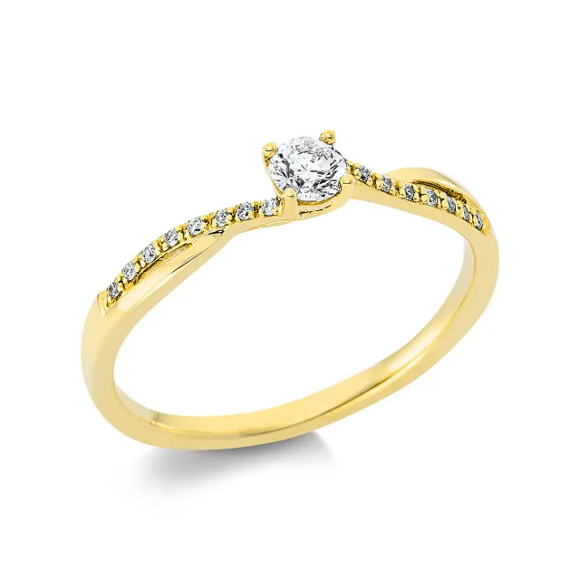 Hans Lorenz Solitaire mit Besatz Ring