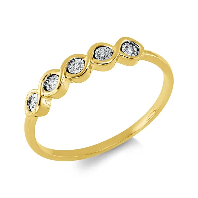 Hans Lorenz Modern Woman Diamantring Gold