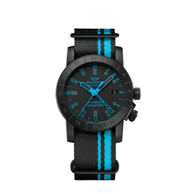 Glycine Airman Contemporary GL0495 GMT-Uhr 42mm schwarz