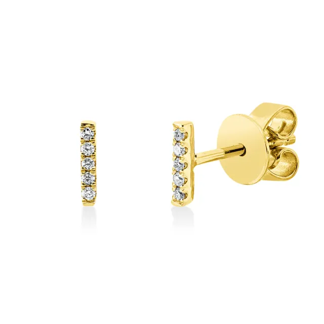 Hans Lorenz Modern Woman Ohrstecker Gelbgold 003