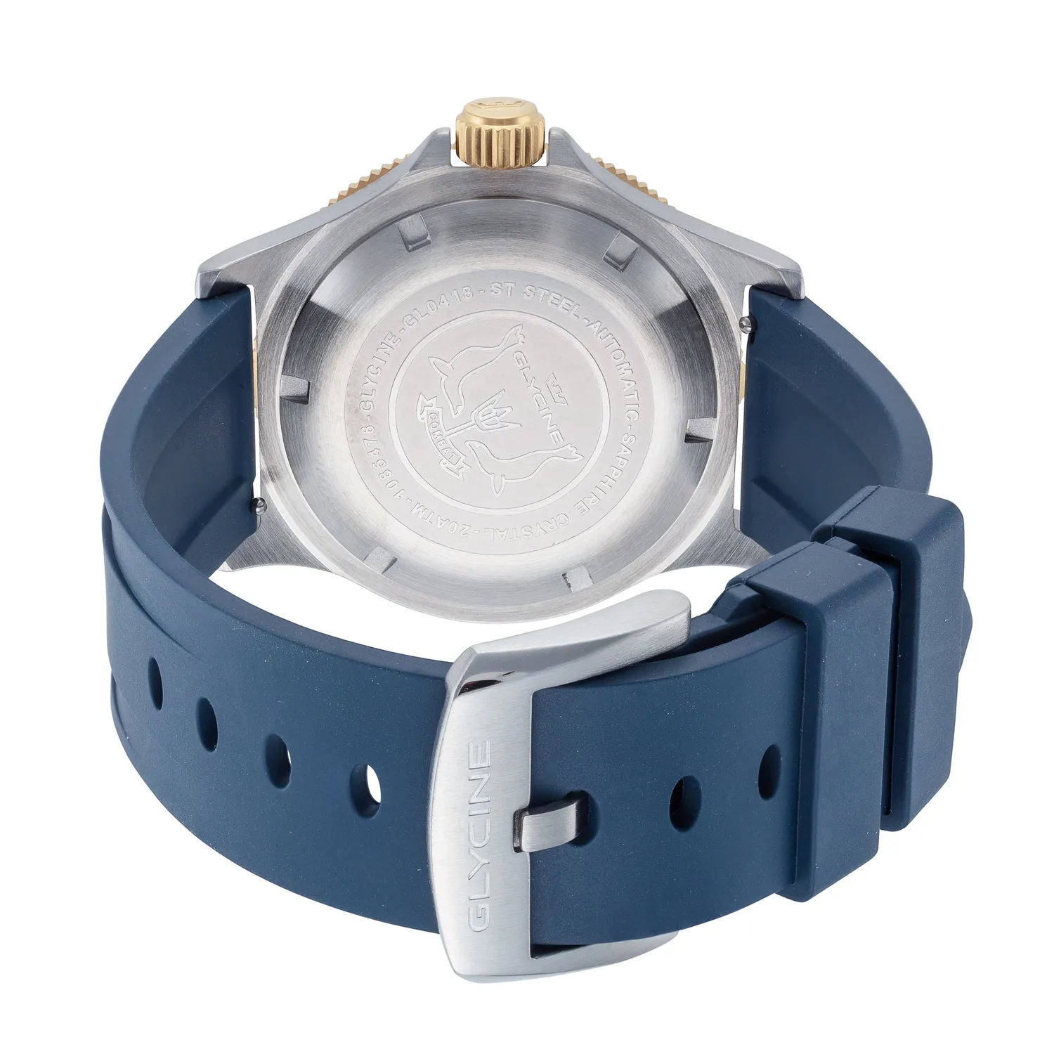 Glycine Combat Sub Vintage GL0418 Herrenuhr 42mm blau 200m