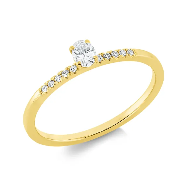 Hans Lorenz Solitaire mit Besatz Ring