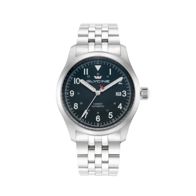 Glycine Combat Field GL0567 42 mm Automatik-Felduhr blau