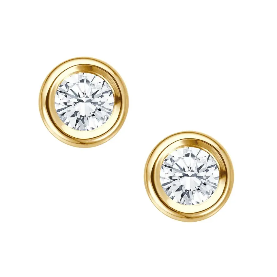 Krebber Essentials EH005497 Ohrstecker Gelbgold 0,08 ct