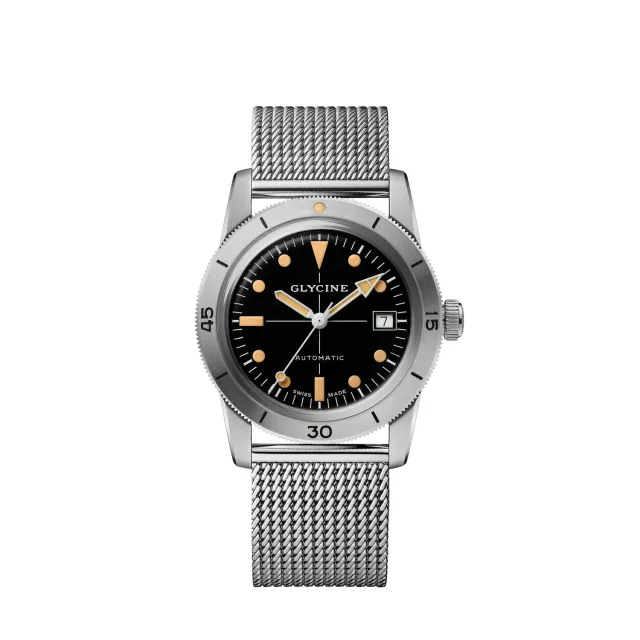 Glycine Sea Kraken GL0504 39 mm Automatik-Taucheruhr schwarz