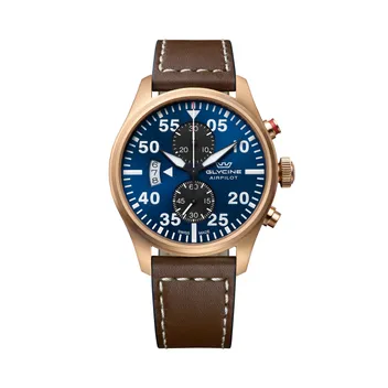 Glycine Airpilot Chrono GL0361 Herrenuhr blau Quarz 44mm