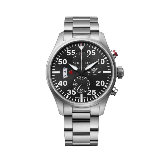 Glycine Airpilot Chrono GL0355 Quarzuhr 44 mm schwarz