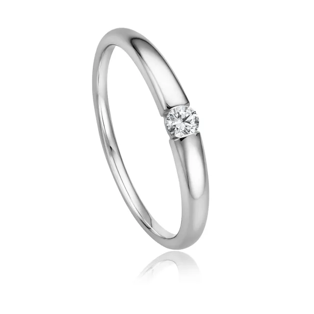 Krebber Essentials EH004519 Diamantring Weißgold Gr. 56 0,09 ct