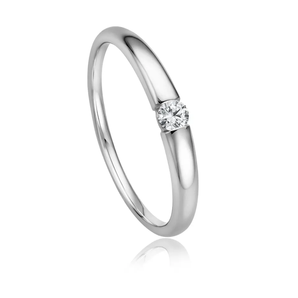 Krebber Essentials EH004519 Diamantring Weißgold Gr. 56 0,09 ct