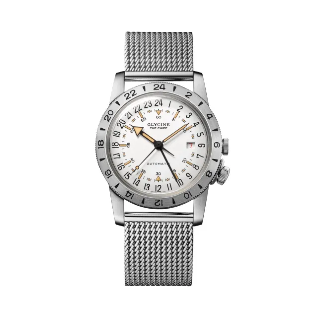 Glycine Airman Vintage The Chief GL0466 GMT Herrenuhr 40 mm