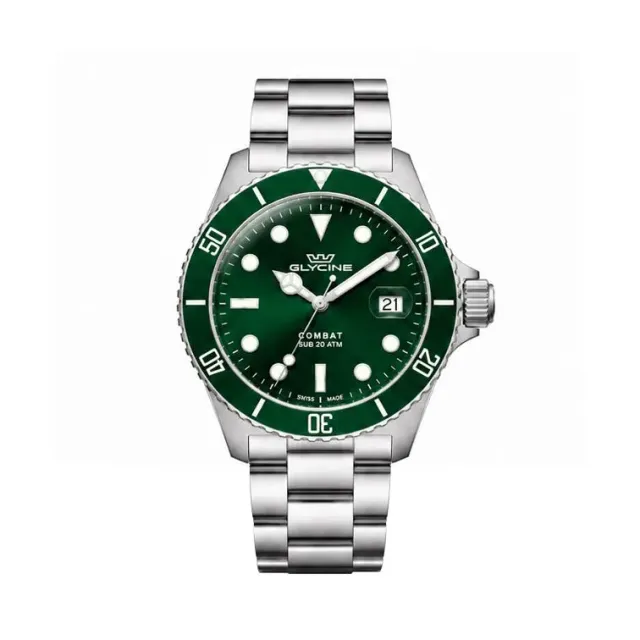 Glycine Combat GL1065 Herrenuhr Quarz 40mm grün