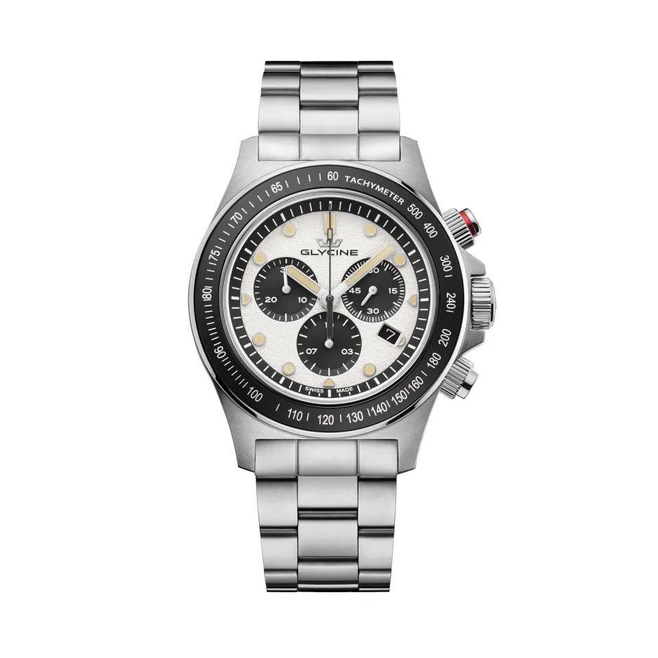 Glycine Combat GL1044 Herrenuhr 43mm Chronograph silber