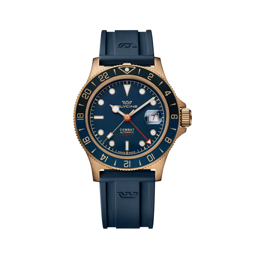 Glycine Combat Sub Sport GMT Bronze GL0321 Herrenuhr 42mm