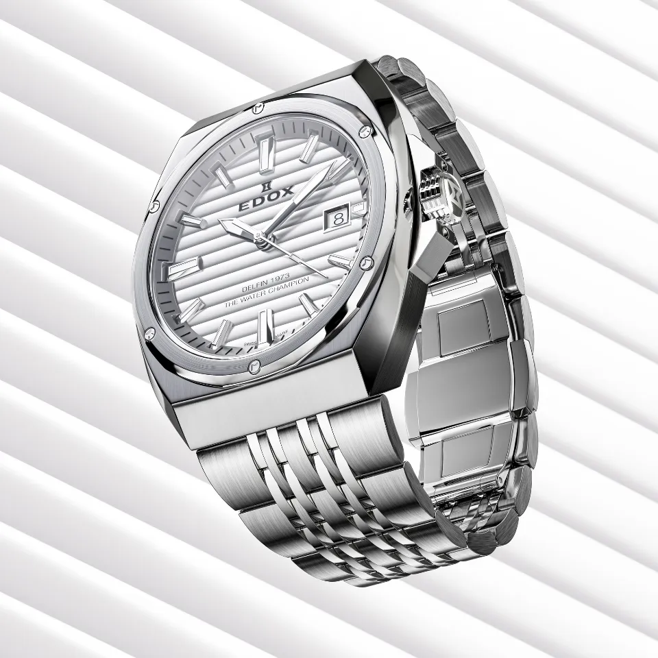 Edox Delfin 1973 Date Uhr