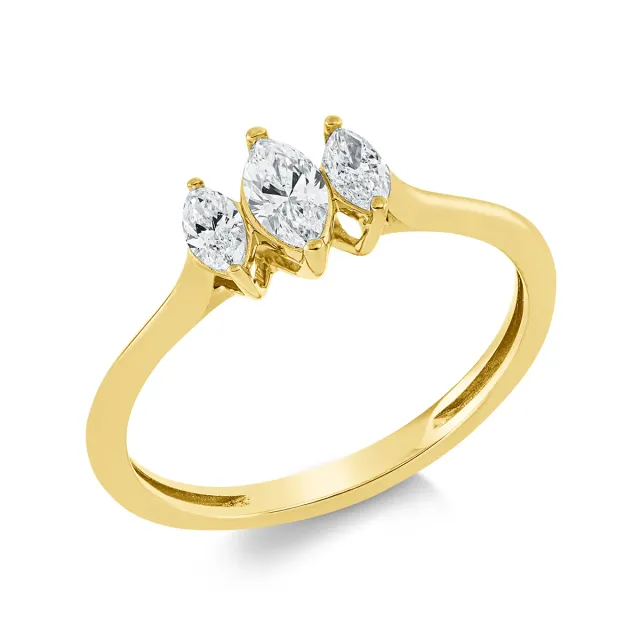 Hans Lorenz Solitaire mit Besatz Ring