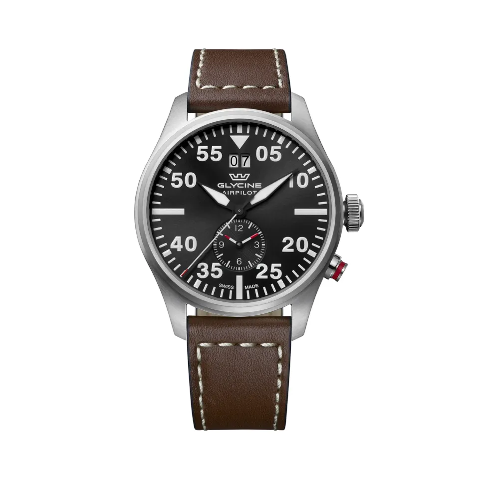 Glycine Airpilot Dual Time GL0366 Herrenuhr schwarz 44mm