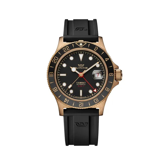 Glycine Combat Sub Sport GL0320 GMT Bronze schwarz 42mm