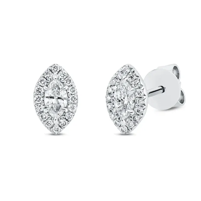 Hans Lorenz Solitaire Ohrstecker mit Besatz