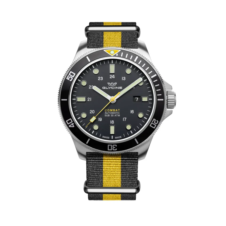 Glycine Combat Sub GL0258 Taucheruhr Automatik 46mm schwarz