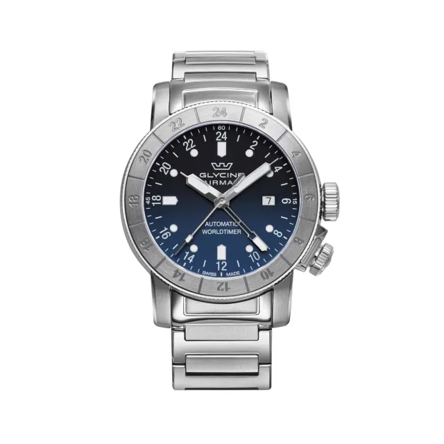 Glycine Airman Contemporary GL0156 GMT-Uhr blau 44mm
