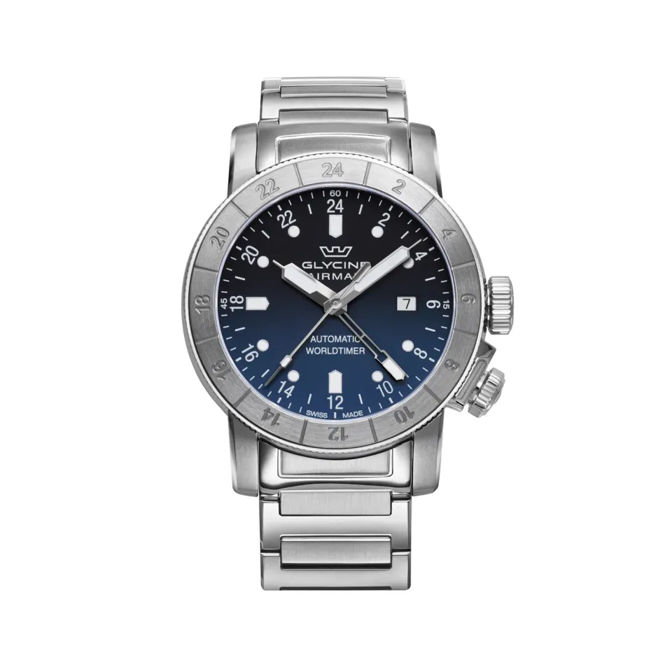 Glycine Airman Contemporary GL0156 GMT-Uhr blau 44mm