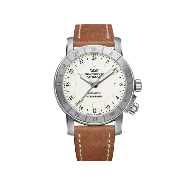 Glycine Airman GL0141 Fliegeruhr weiß 42mm Automatik