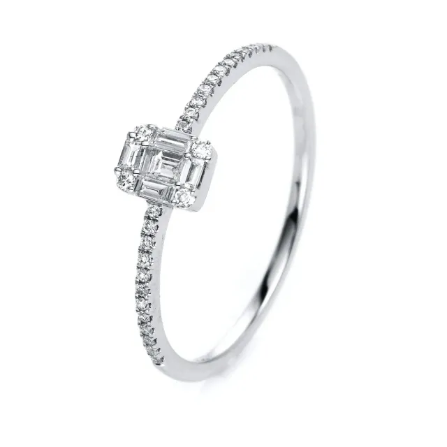 Hans Lorenz Baguette Illusion Ring
