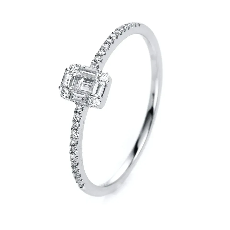 Hans Lorenz Baguette Illusion Ring
