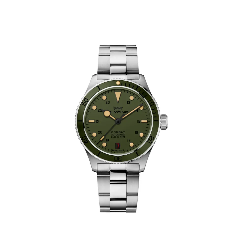 Glycine Combat Sub GL0394 Unisexuhr 36 mm grün