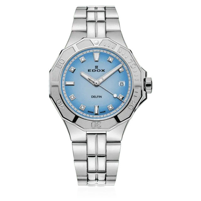 Edox Delfin The Original Diver Date Lady Damenuhr