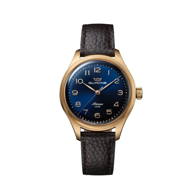 Glycine Bienne 1914 GL0336 Automatik-Uhr 39mm blau