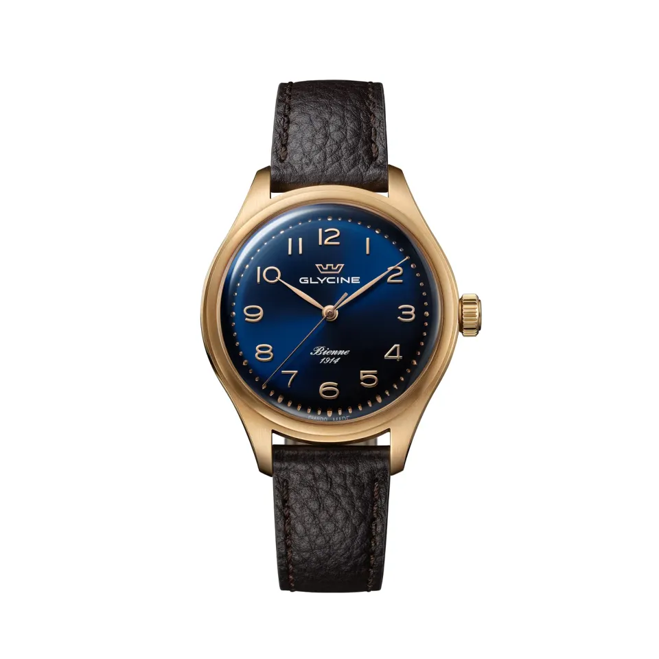 Glycine Bienne 1914 GL0336 Automatik-Uhr 39mm blau