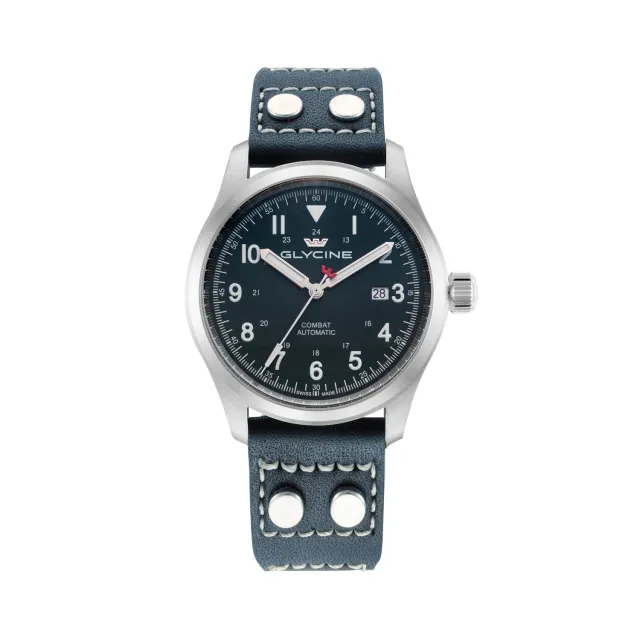 Glycine Combat Field 40mm Automatikuhr GL0582 blau Saphirglas