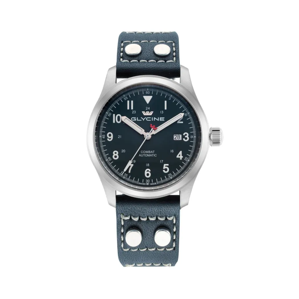 Glycine Combat Field 40mm Automatikuhr GL0582 blau Saphirglas