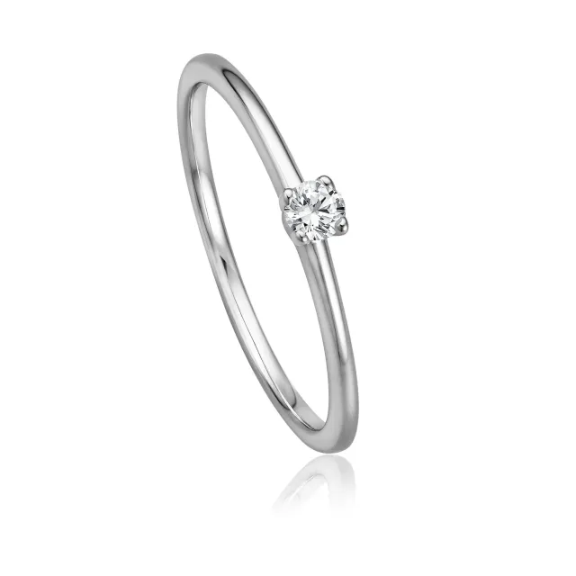Krebber Essentials EH004510 Solitärring Weißgold 0,09 ct