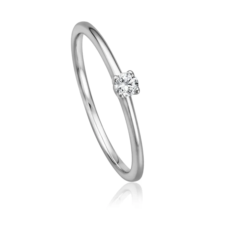 Krebber Essentials EH004510 Solitärring Weißgold 0,09 ct